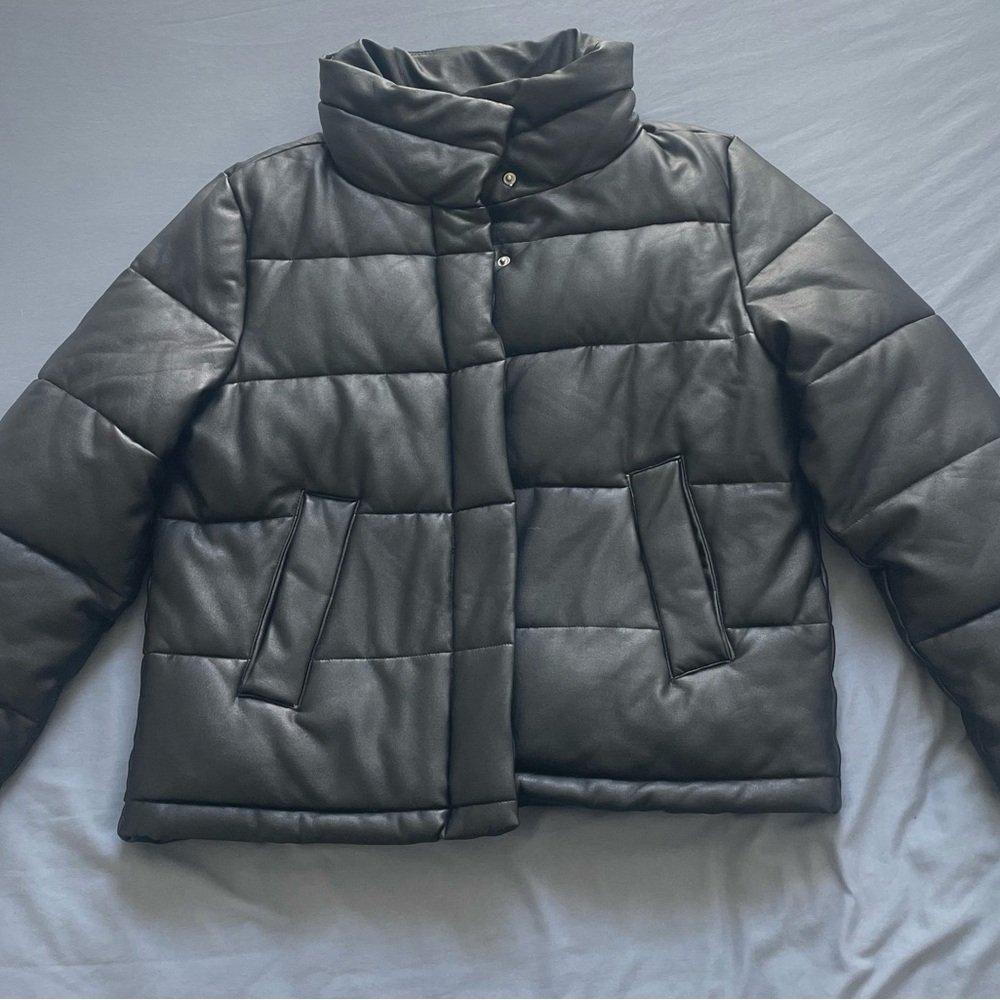 7 For All Mankind Quilted Black Puffer Jacket